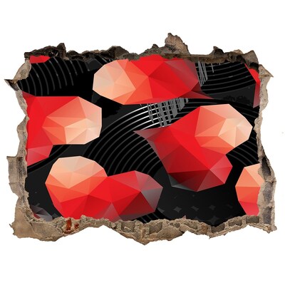 Wandsticker 3D doorkijk Geometrie in Scrap