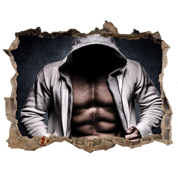 Samoprzylepna dziura na ścianę Mocny trening w stylu urbanowym