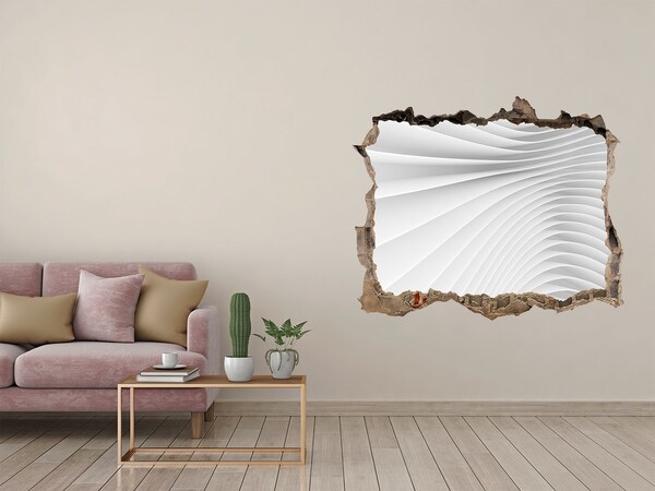 Zelfklevende 3D wandsticker illusie Gebroken muur met een spiegeleffect