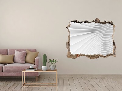 Zelfklevende 3D wandsticker illusie Gebroken muur met een spiegeleffect