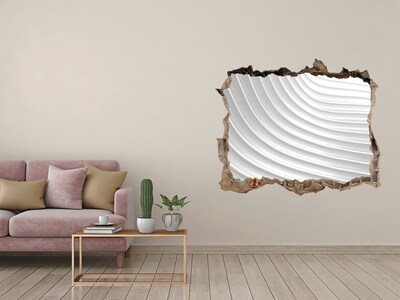 Dziura 3d fototapeta na ścianę Złamana ściana z widokiem na faliste linie