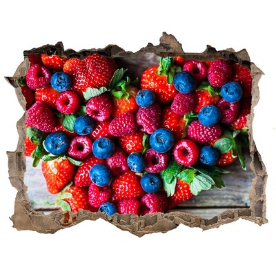 Zelfklevende 3D wandsticker illusie Fruitparadijs