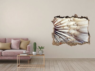 Zelfklevende 3D wandsticker illusie Een bloemendroom in beton.