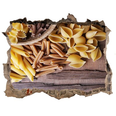 Wandsticker 3D doorkijk Hole in the Wall Pasta