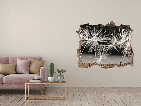 Zelfklevende 3D wandsticker illusie Paardenbloemdroom