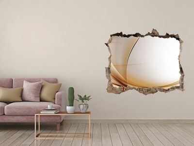 Zelfklevende muursticker 3D gat Abstracte ruimte achter de muur