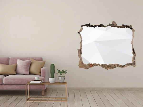 Wandsticker 3D doorkijk Gebroken muur met lichtreflectie
