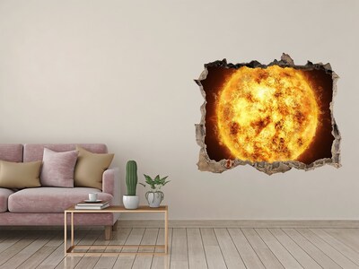 Zelfklevende 3D wandsticker illusie Zonne-explosie
