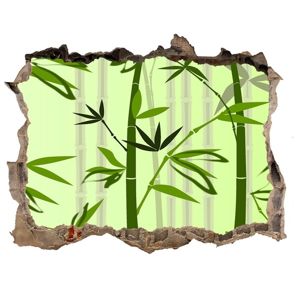 Samoprzylepna dziura naklejka beton Zielony las bambusowy