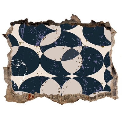 Wandsticker 3D doorkijk Modern ontwerp voor een gat in de muur