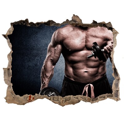 Zelfklevende muursticker 3D gat De actuator in werking