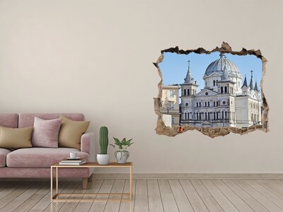 Fototapeta dziura na ścianę 3d Zabytkowa katedra w mieście