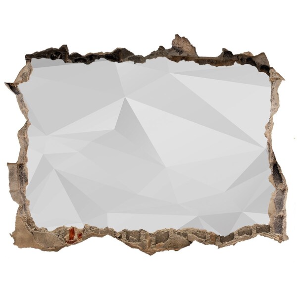 Wandsticker 3D doorkijk Gebroken muur met reflectie