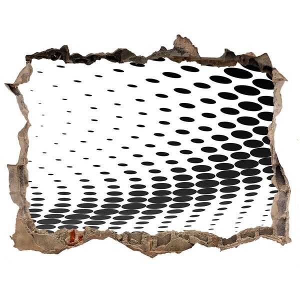 Wandsticker 3D gat met uitzicht Virtuele ruimte in het gat