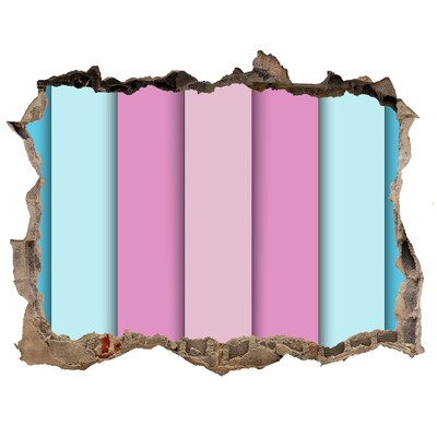 Zelfklevende muursticker 3D gat Een kleurrijke muur in ruïne