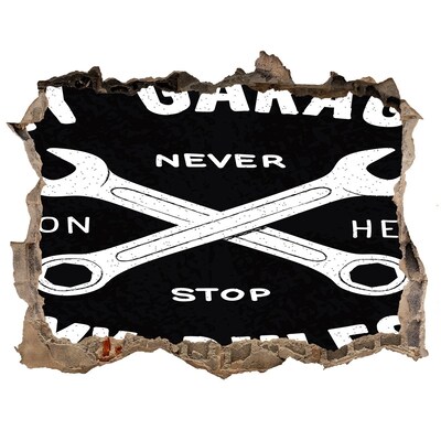 Fototapeta dziura na ścianę Warsztat z zasadami