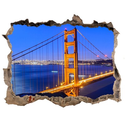 Fototapeta dziura na ścianę 3d Złota Brama w San Francisco
