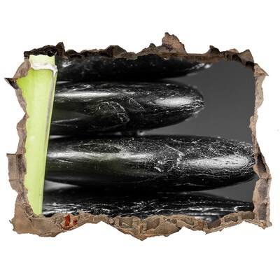 Wandsticker 3D doorkijk Spa-stenen