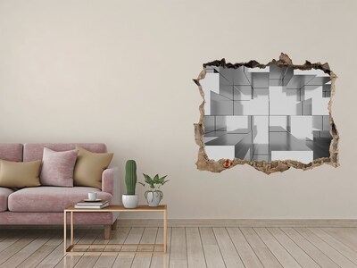 Dziura 3d fototapeta naklejka Przestrzeń w betonie