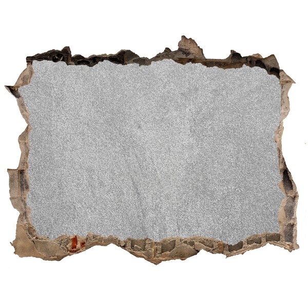 Zelfklevende 3D wandsticker illusie Gebarsten muur met zicht op het beton