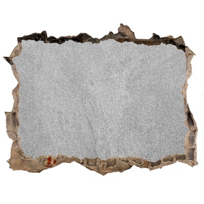 Zelfklevende 3D wandsticker illusie Gebarsten muur met zicht op het beton
