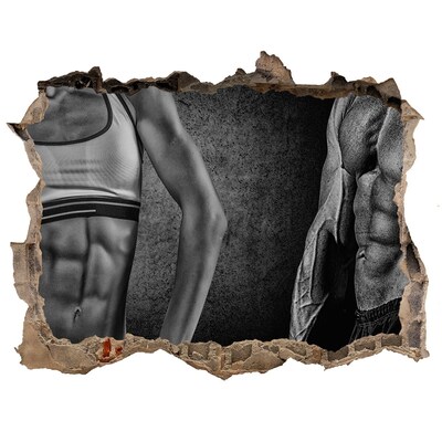 Wandsticker 3D doorkijk Kracht en vastberadenheid