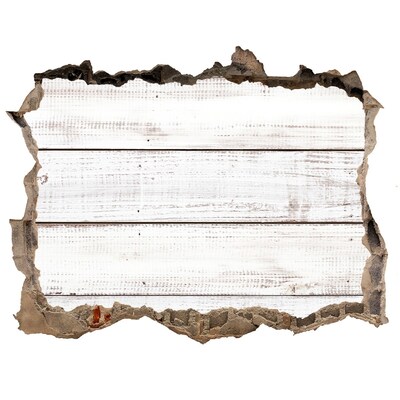 Fotoobraz dziura na ścianę Drewniana deska w dziurze w ścianie