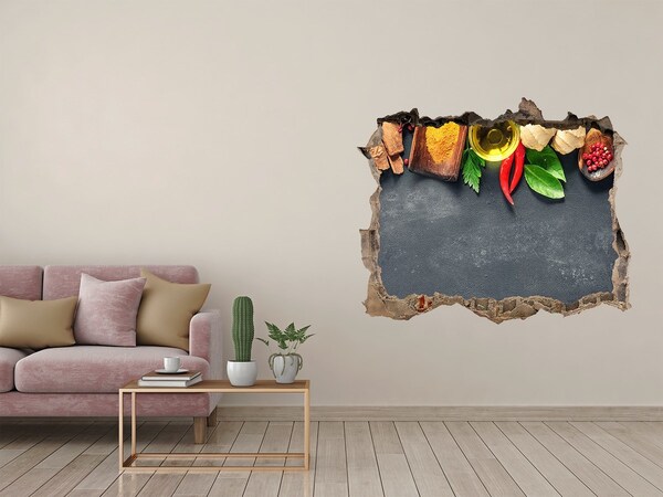 Zelfklevende muursticker 3D gat Keukensmaken van over de Muur