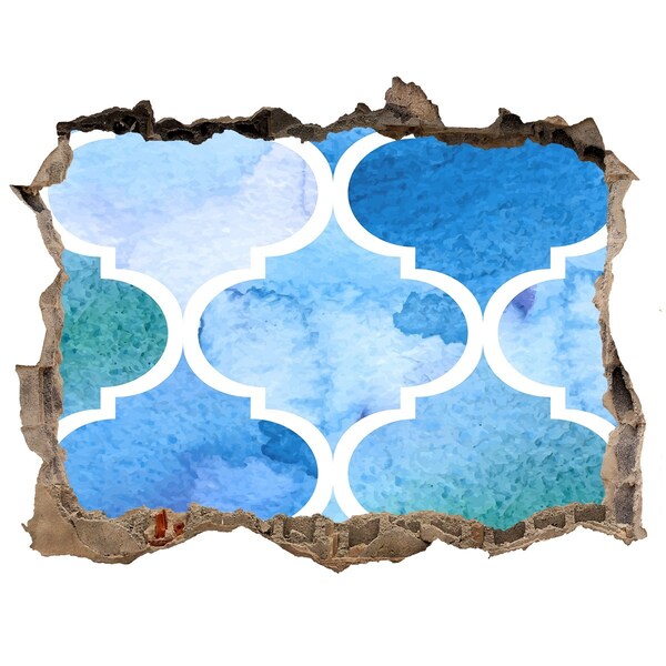 Fotoobraz dziura na ścianę Morska mozaika w dziurze ściennej