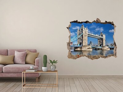 Fototapeta dziura na ścianę 3d Most Tower Bridge w Londynie