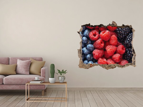 Wandsticker 3D doorkijk Fruitparadijs in de muur