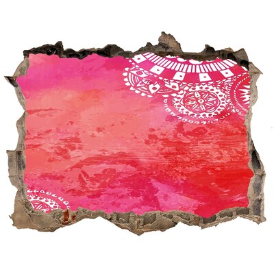 Zelfklevende muursticker 3D gat Kleurrijk gat in de muur