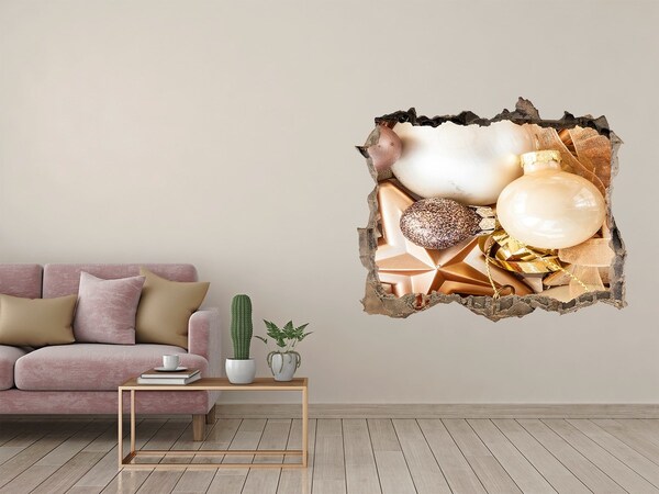 Zelfklevende 3D wandsticker illusie Kerstversieringen voor in de muur
