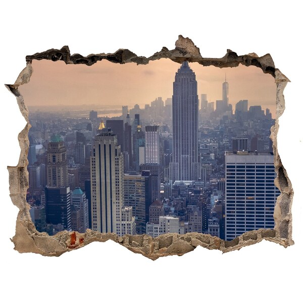 Wandsticker 3D doorkijk Uitzicht op New York