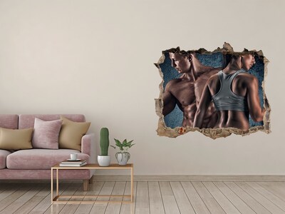 Foto zdjęcie dziura na ścianę Siłownia w akcji