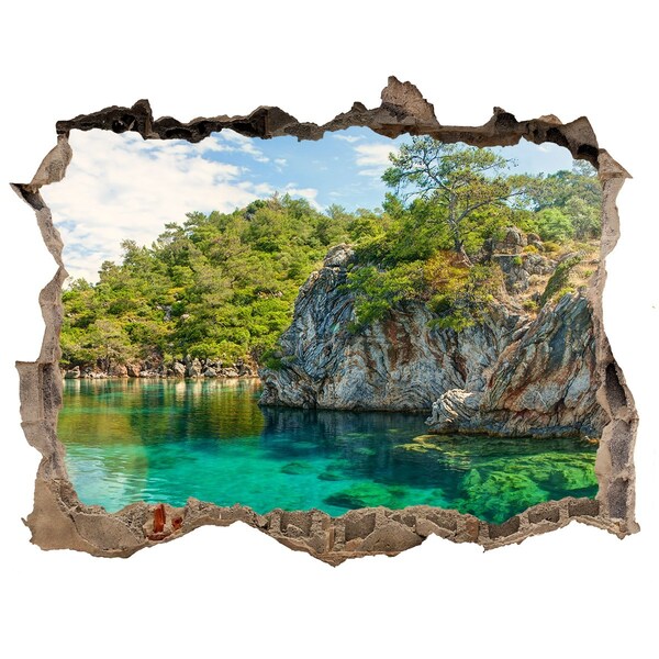 Wandsticker 3D doorkijk Paradijsbaai