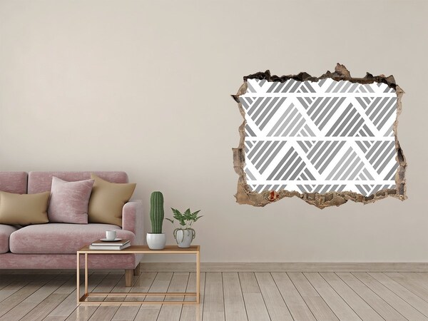 Wandsticker 3D doorkijk Geometrie in beton