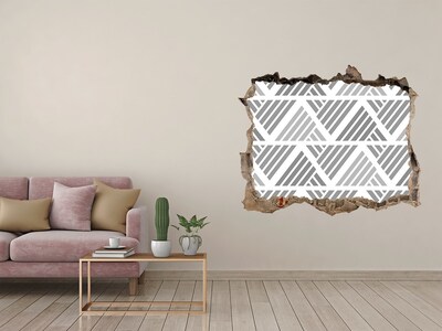 Wandsticker 3D doorkijk Geometrie in beton