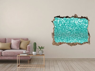 Fototapeta dziura na ścianę 3d Błyszcząca woda w dziurze w ścianie