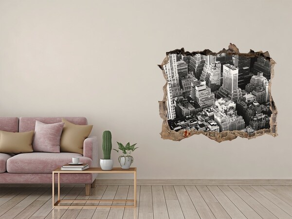 naklejka fototapeta 3D widok Widok na miejską dżunglę