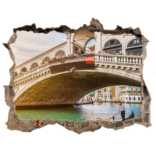 naklejka fototapeta 3D widok Most Rialto w Wenecji