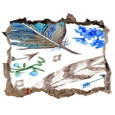 Zelfklevende muursticker 3D gat Een mysterieuze oase in de jungle