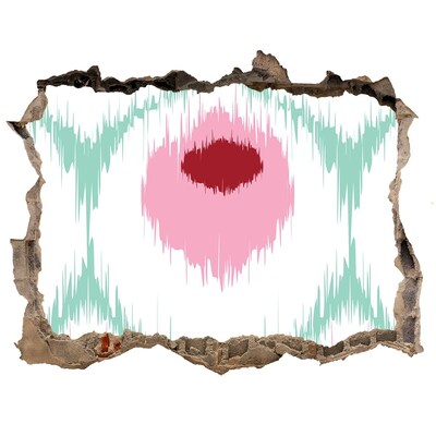 Wandsticker 3D gat met uitzicht Geluidsillusie in beton