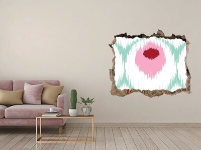 Wandsticker 3D gat met uitzicht Geluidsillusie in beton