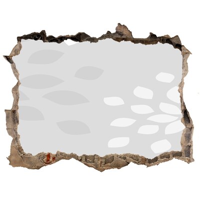 Wandsticker 3D doorkijk Een ruïne van een muur met uitzicht op het water.