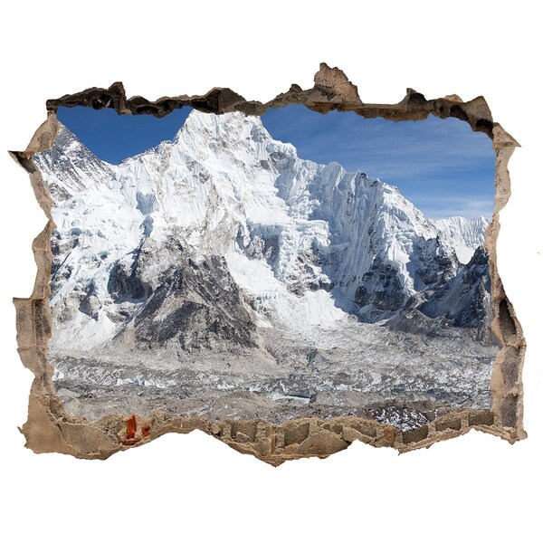 Zelfklevende muursticker 3D gat Himalaya-gebergte