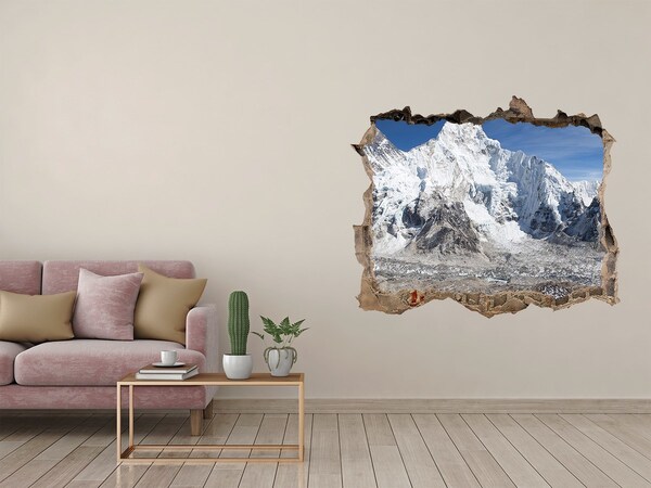 Zelfklevende muursticker 3D gat Himalaya-gebergte
