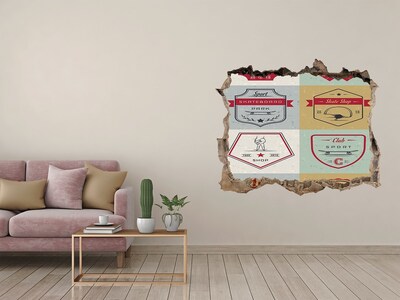 Wandsticker 3D doorkijk Skatepark in de stad