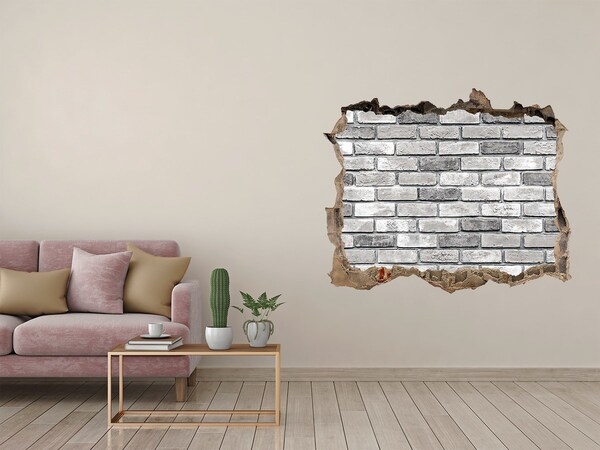 naklejka fototapeta 3D na ścianę Zniszczona ściana z cegłami