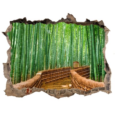 Dziura 3d fototapeta na ścianę naklejka Bamboo Forest Escape